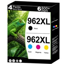 XEXXEX 962XL Ink Cartridges Combo Pack 4Pk Black Cyan Magenta Yellow