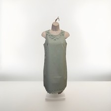 Womens J Crew Dress Shift Style Mint Green Scallop trim sz 00 Juniors