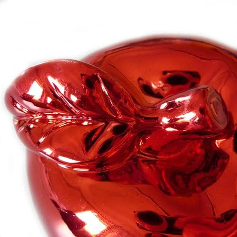 Rote Keramik Äpfel Weihnachtsdeko Tischdekoration Figur - Bild 2 von 3