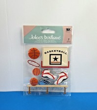 FREE SHIP Jolee's BASKETBALL Scrapbook Dimensional Stickers SCHOOL SPORTS