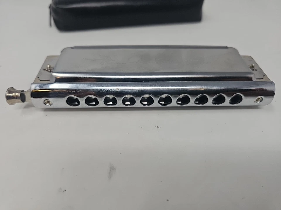 Swan 1040 Chromatic Harmonica. In soft case. - Image 3 of 4