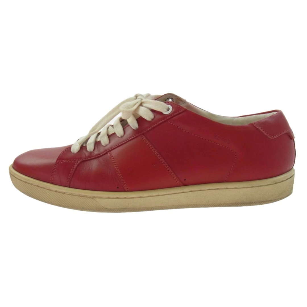 SAINT LAURENT 330269 Sneakers basse in pelle rosso 41 usate LIFE 0
