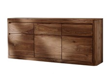 Sideboard Kommode groß - 6 große Fächer Stauraum - Massivholz Sheesham 185x80cm