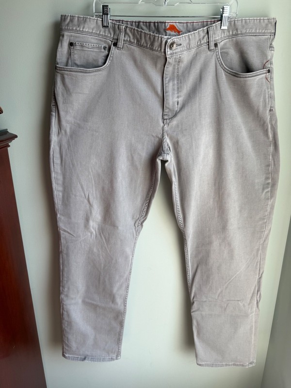Tommy Bahama Men's Gray Stretch Denim Jeans Size 44x32