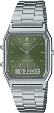 Casio Vintage Watch – Blue / Green –Dual Display Analog Digital