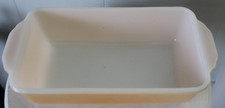 Fire King 1 Qt #409 Peach Lusterware Luster Lustre Loaf Pan Reverse Lettering