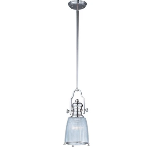 Maxim 25002CLSN Hi Bay 9" Clear Hyalophane Pendant in Satin Nickel - Picture 2 of 2