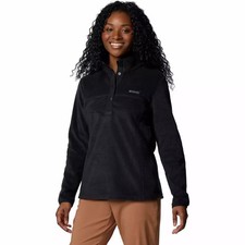 Columbia Women Benton Springs 1/2 Snap Fleece Pullover Size US L Black