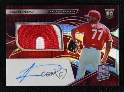 2021 Spectra Rookie Jersey Neon Pink Prizm 49/49 Adonis Medina #106 Auto RC 1u5y