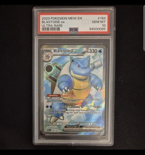 Blastoise ex 184/165 Sv: Scarlet & Violet 151 Holo PSA 10 GEM MT