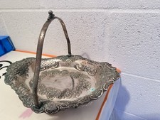 Infuso argenteria ciotola ovale sheffield con fiori