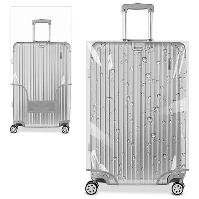 ''30 Inch Clear PVC Luggage Cover - Durable Suitcase Protector for Travel''