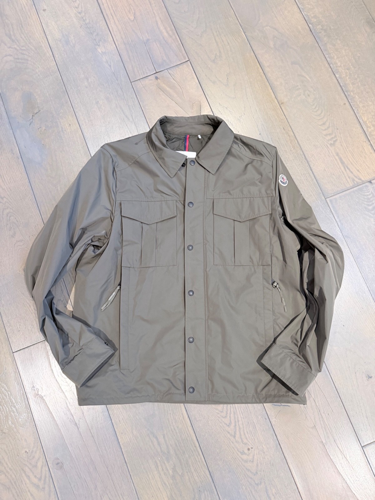 Moncler khaki green men's nylon Field Jacket size 5 thumbnail 2