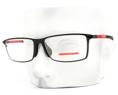 Prada Sport VPS 53Q 1BO-1O1 Eyeglasses Glasses Black Metal Rubber