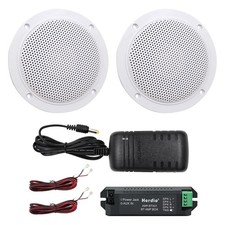 Herdio 4 Inches Waterproof Marine Bluetooth Ceiling Speakers for Bathroom Kit...