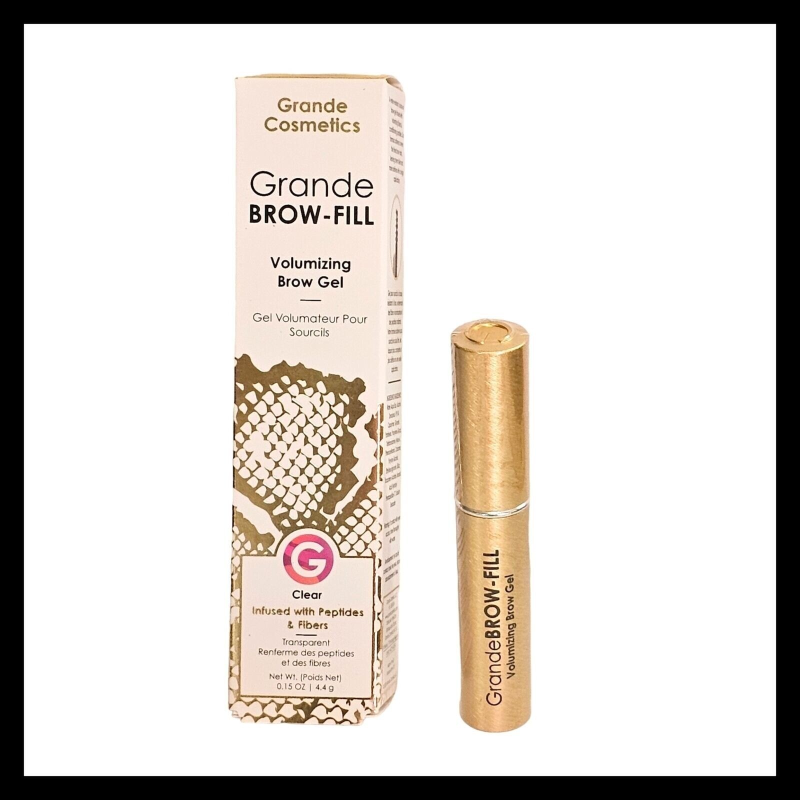 Гель для придания объема бровям Grande Cosmetics Brow-Fill в прозрачном полноразмерном исполнении, 14 унций