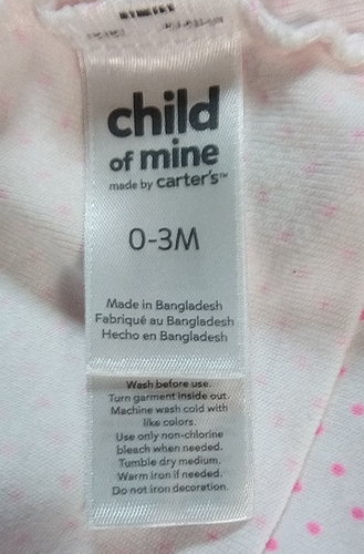 Chapeau bébé fille taille 0-3M bambin blanc rose à pois carter's child of mine - Photo 5/6