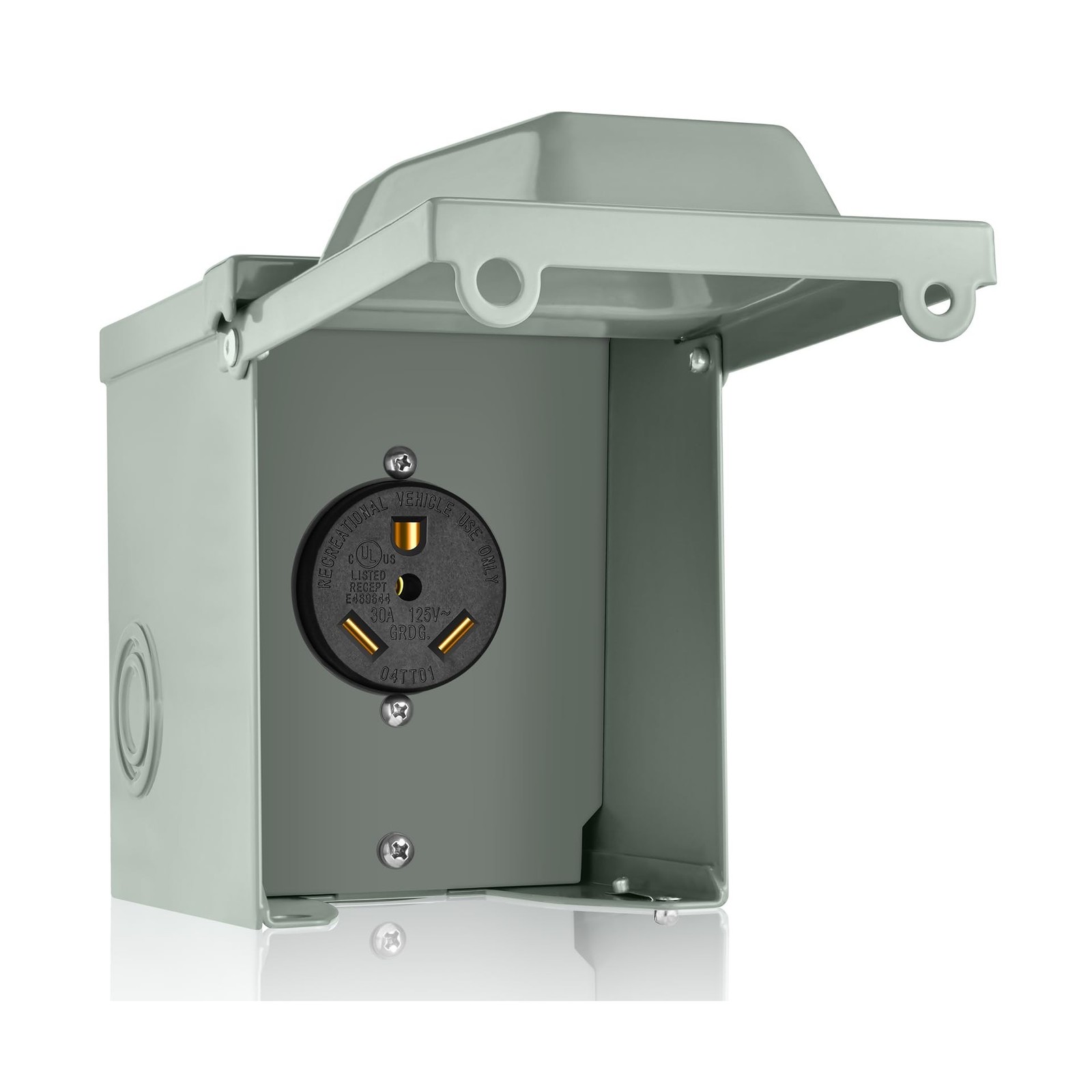 WELLUCK 30 Amp RV Power Outlet Box, 125 Volt NEMA TT-30R RV Receptacle, Enclo...