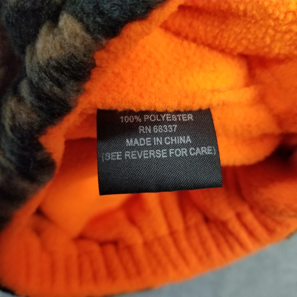 Hunting Facemask Balaclava One Size Tree Camo Camouflage Blaze Orange Fleece - Image 2 of 4