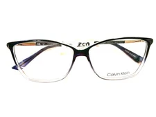 CALVIN KLEIN Eyeglasses CK21524 438 Blue Womens Semi Cat Eye Full Rim  55-12-140