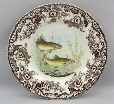 Spode Woodland Spode Plates Spode Woodland Dinner Plates TROUT