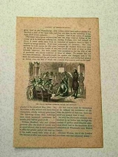 KP55) Treaty between Governor Carver and Massasoit Massachusetts 1884 Engraving
