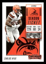 2018 Panini Contenders #77 Carlos Hyde Cleveland Browns
