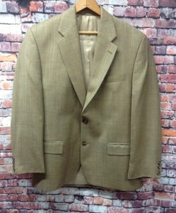 Wool Tan Brown Jacket Blazer 41R 