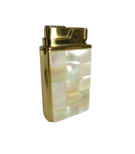 Vintage Crown Mother-of Pearl Musical Cigarette Lighter ~ Nice Working Condition