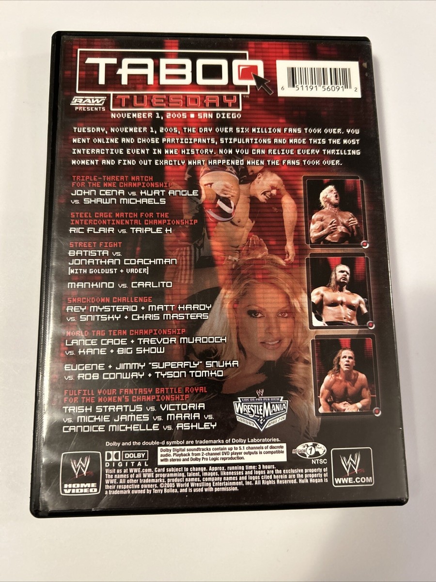 【中古】WWE タブーチューズデー 2005 [DVD] WWE - Taboo Tuesday 2005 (DVD, 2005) USED 651191560912| eBay
