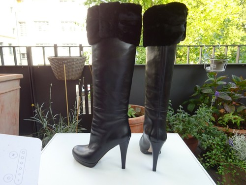 VALENTINO GARAVANI Premium Damen Overknee Plateau Stiefel Leder Italy Gr.38 Neuw - Bild 9 von 12