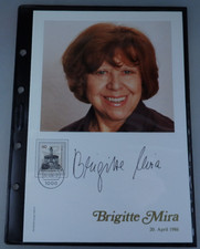 Autograf odręczny Brigitte Mira Philswiss 1986 (112162)