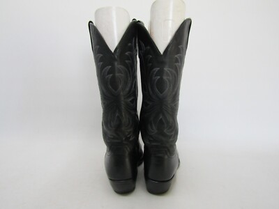 Young Guns Mens Size 8.5 EE Black Leather Cowboy Western Boots Young Guns Mens Size 8.5 EE Black Leather Cowboy Western  main image 2