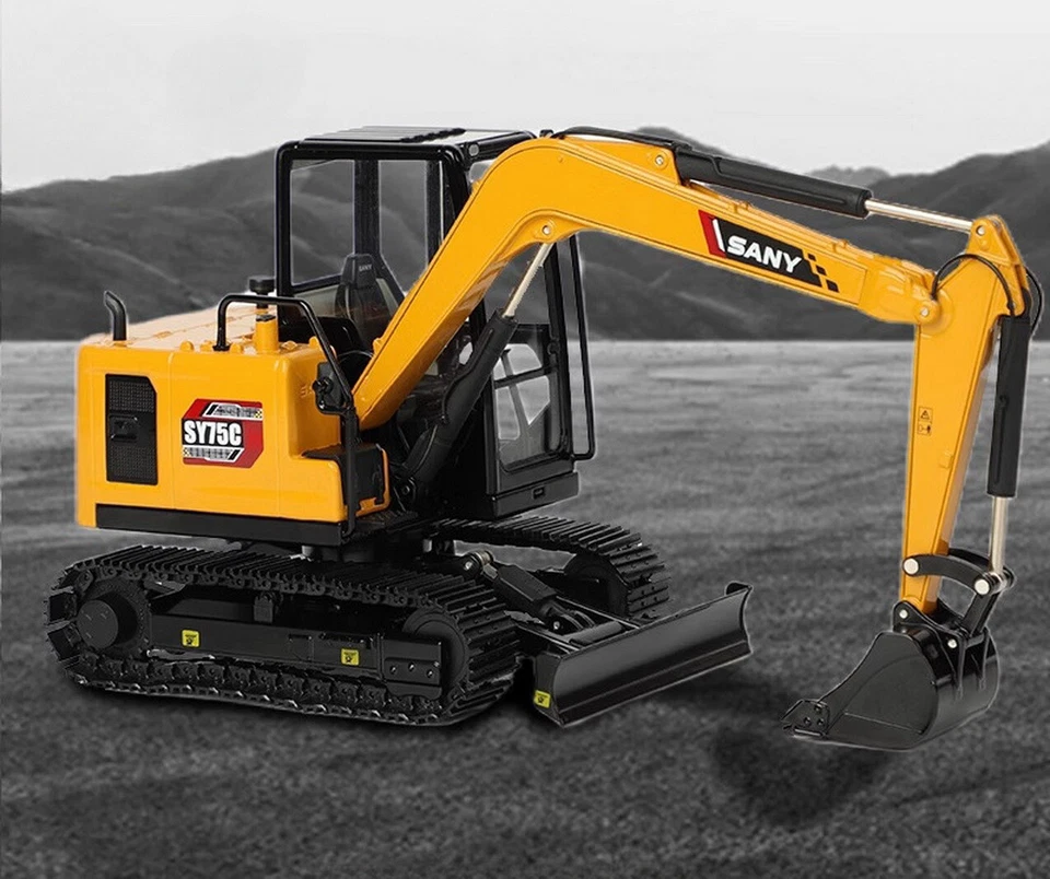 1/25 Scale SANY SY75C Compact Excavator Diecast Model Toy Collection Gift NIB - Image 3 of 4