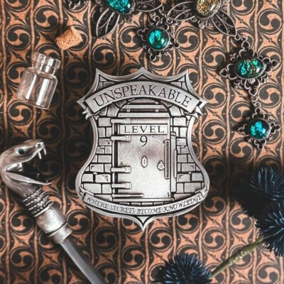 Wizarding Trunk Harry Potter Ministry of Magic Unspeakable Level 9 Badge cosplay