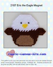 Eric the Eagle Magnet - Plastic Canvas Pattern or Kit
