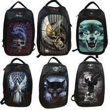 3D BACKPACK ANNE STOKES AGE OF DRAGONS  GOTHIC FANTASY  SCHOOL  EVERYDAY TRAVEL