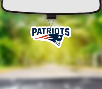 NFL NE Patriots Hanging Car Air Freshener New Car Smell (Buy 2 get 1 Free)