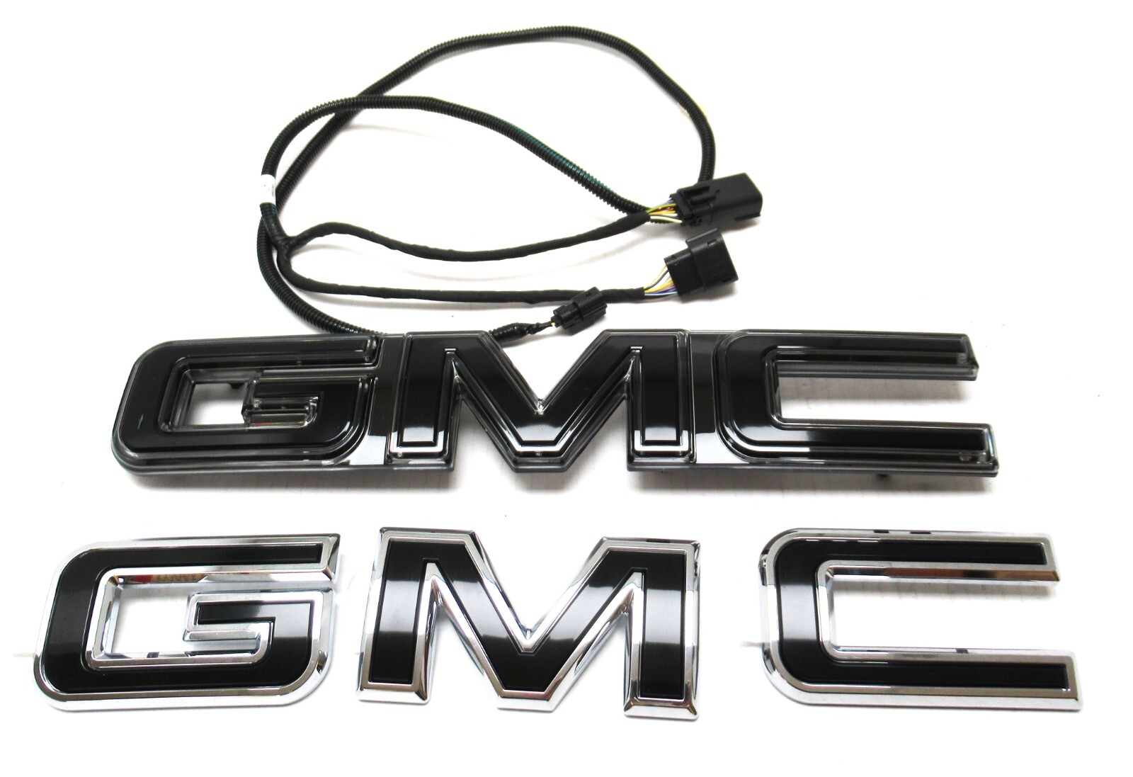 Illuminated GMC Emblem Black Front Rear 84924183 Genuine GM 2023 GMC