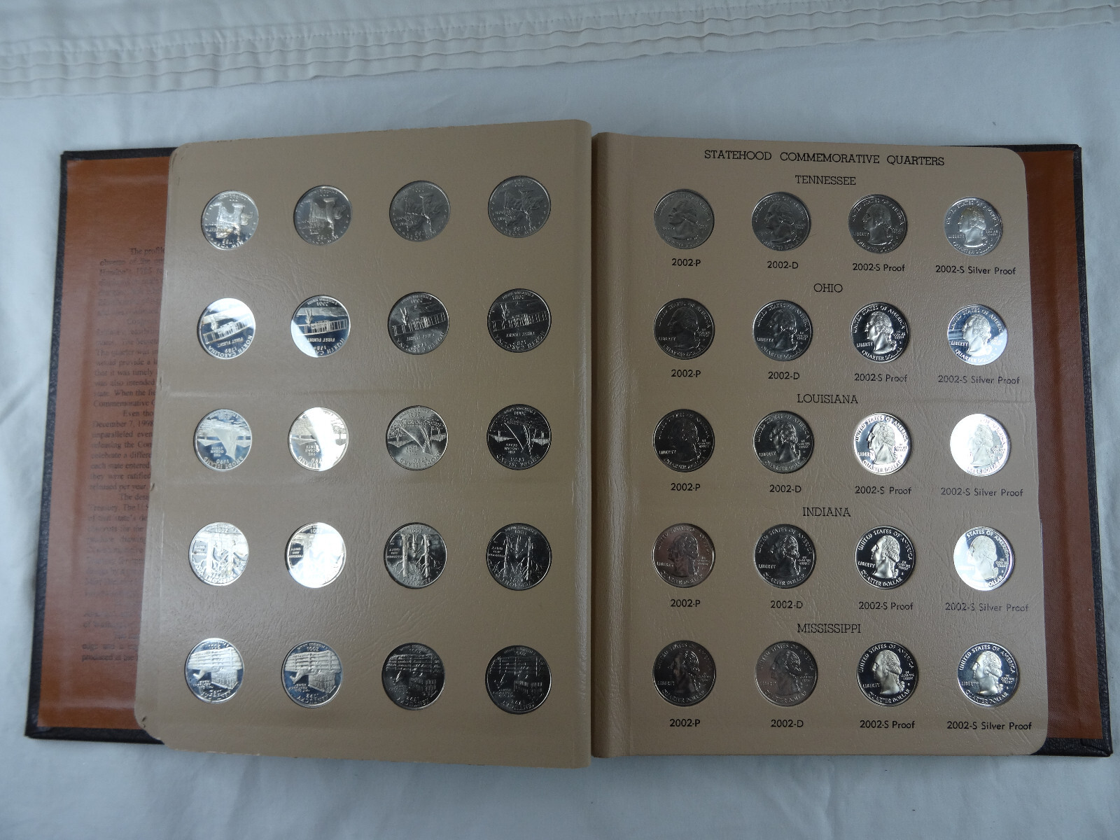19992003 Statehood Quarter Comlete Set 100 Coins Dansco Album 8143