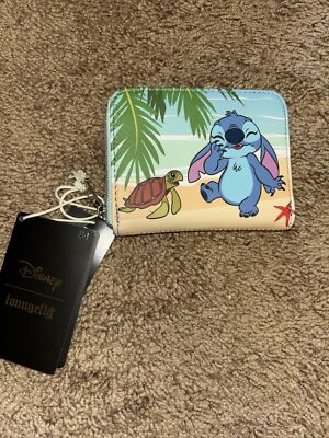 Loungefly Disney Lilo & Stitch Turtle Beach Mini Zipper  display picture 3