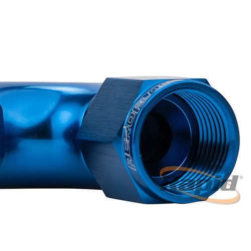 Aeroflow AF554-08 - 8AN 550 Cutter 120° 1-Pc Full Flow Swivel Hose End - BL/R - Picture 8 of 12