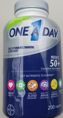 ONE A DAY 50+MEN'S HEALTH..MULTIVITAMIN-MULTIMINERAL.VITAMIN D.200TABS Exp 05/25
