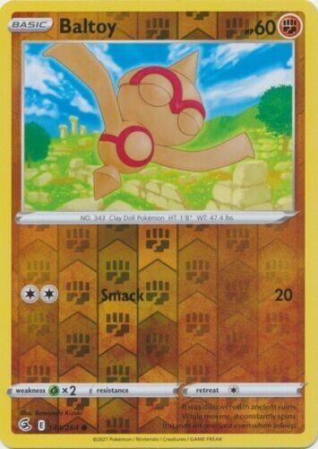 Baltoy Reverse Holo Pokemon Fusion Strike TCG Card  144/264