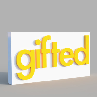 Gifted - 3D Printed Movie Logo