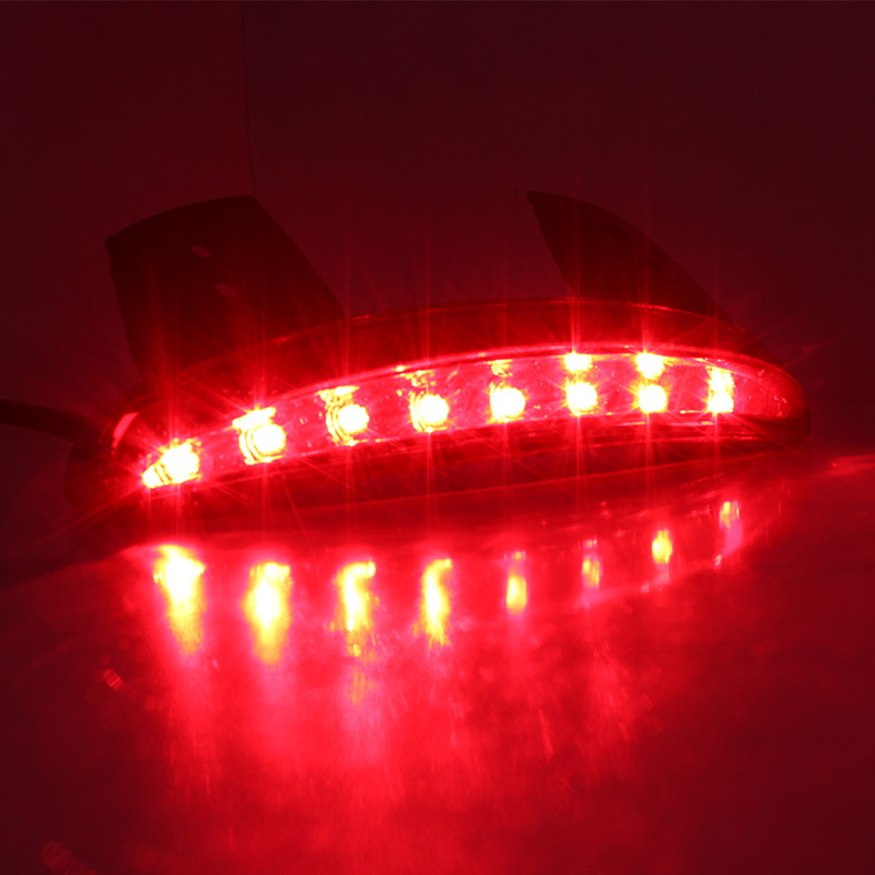 12V Vintage Cafe Racer 8 LEDs Rear Brake Stop Tail Light Red