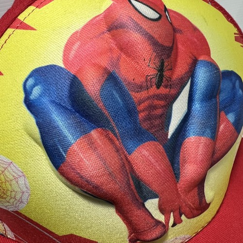 Spider Man Kids Hat Cap Red Adjustable 3d Puffy Spiderman - Picture 9 of 11