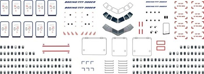 1/144 BSModelle Boeing 777 Doors & Windows stencil decal | eBay