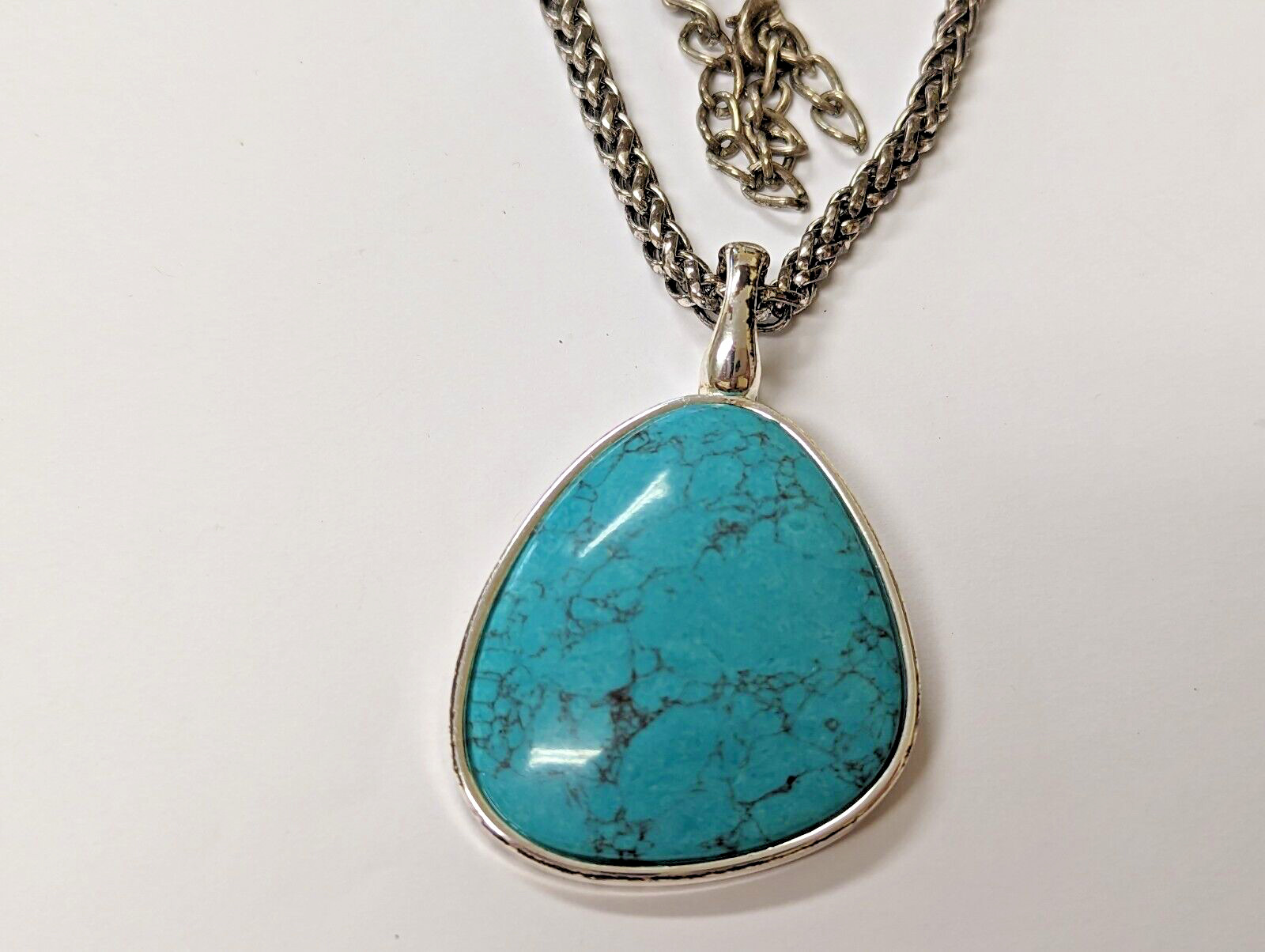 Premier Designs Geometric Simulated turquoise Sil… - image 8