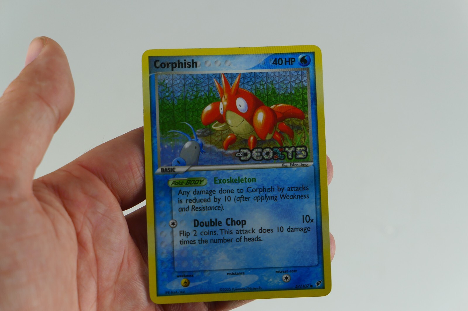 Corphish Deoxys 57/107 Reverse Holo Common Pokemon Card NM